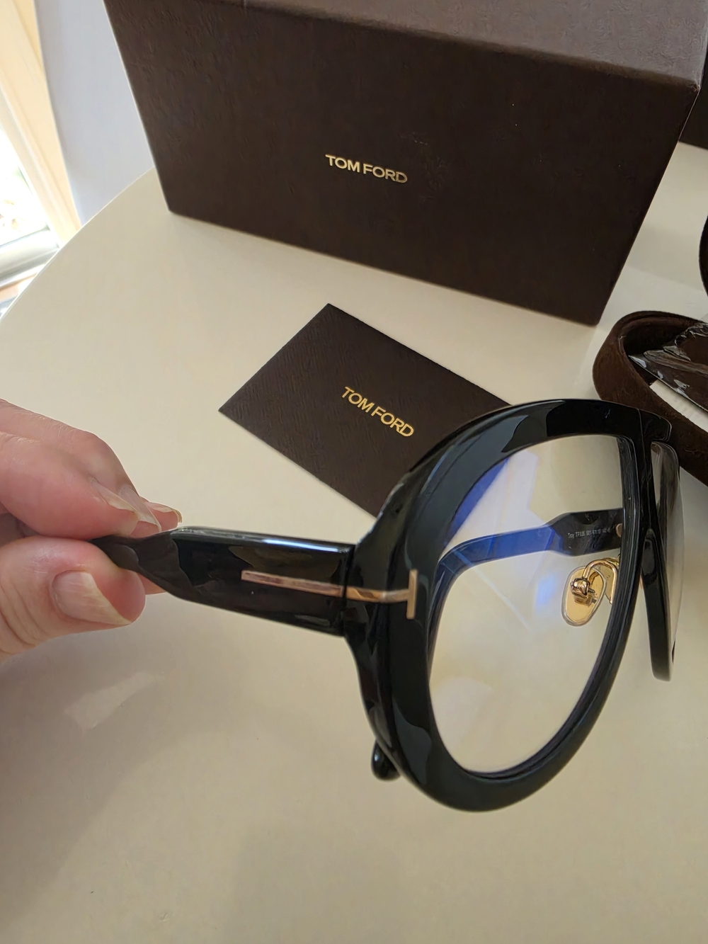 Tom Ford Troy FT0836 001 Black Aviator Glasses NEW Complete Set - Picture 2 of 4